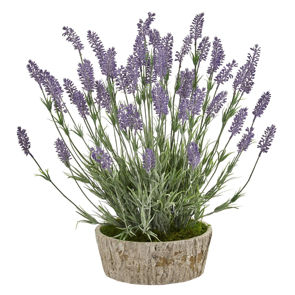 20” Lavender Artificial Plant in Weathered Oak Planter