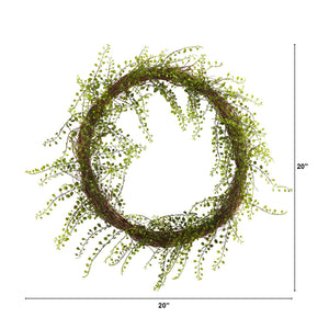 20”  Night Willow Artificial Vine Wreath