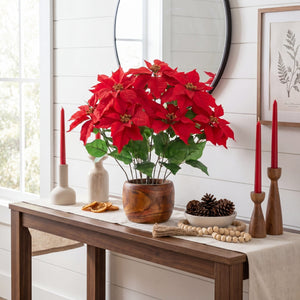 22” Artificial Poinsettia Plant