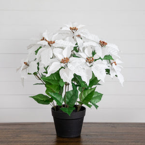 22” Artificial Poinsettia Plant