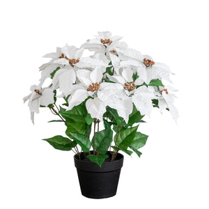 22” Artificial Poinsettia Plant