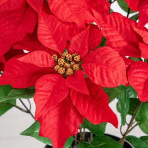 22” Artificial Poinsettia Plant