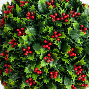 22” UV Resistant Artificial Holly Berry Christmas Hanging Ball (Indoor/Outdoor)