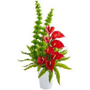 23” Calla Lily and Bell of Ireland Artificial Arrangement