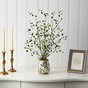 24” Night Willow Artificial Plant in Floral Planter
