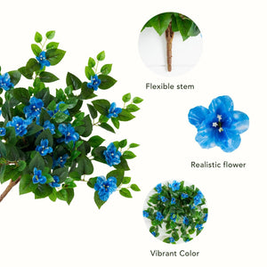 24" UV Resistant Artificial Azalea Hanging Plant (Indoor/Outdoor) - Set of 3