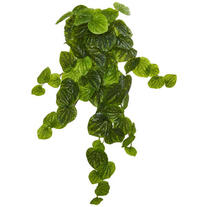 25” Peperomia Hanging Bush Artificial Plant (Set of 6) (Real Touch)