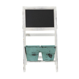 26” Farmhouse Multipurpose Bin and Chalkboard Stand