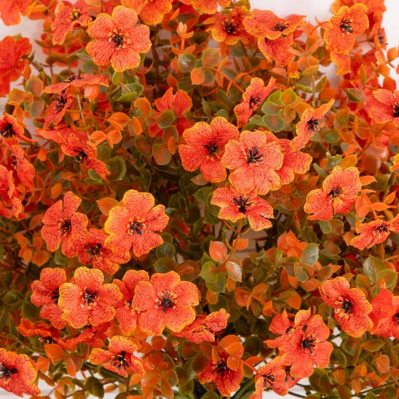 26" UV Resistant Autumn Artificial Fall Daisy Bush with Integrated Ground Stake (Indoor/Outdoor) - Set of 2