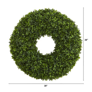 28” Boxwood Artificial Wreath