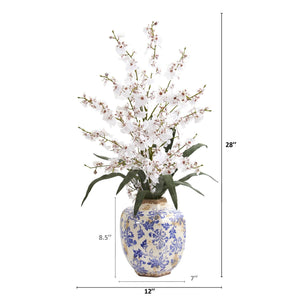 28” Dancing Lady Orchid Artificial Arrangement in Decorative Vase