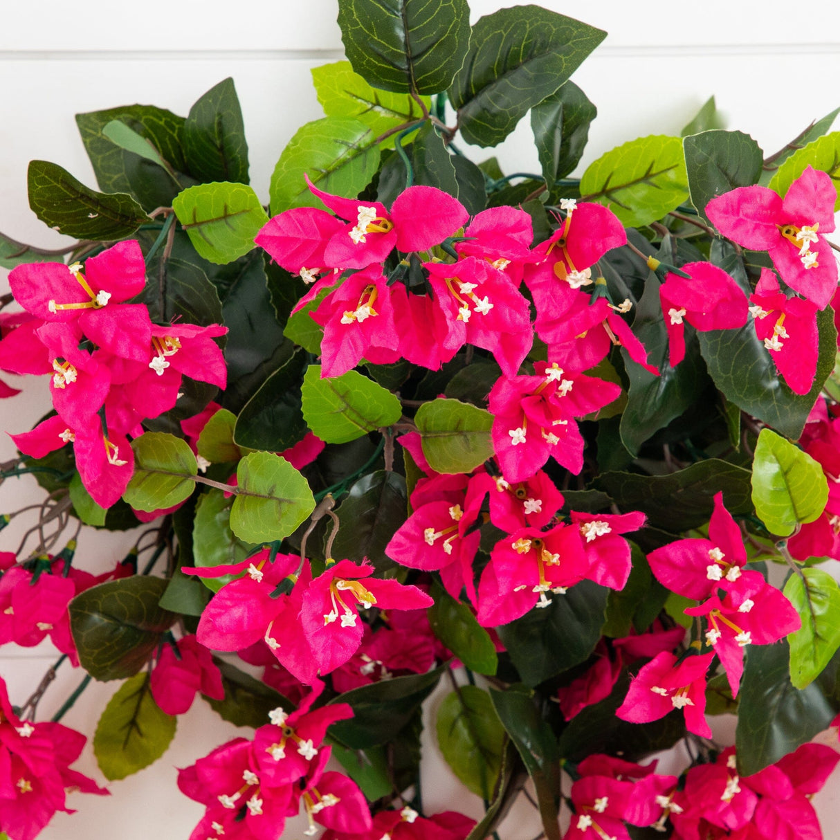 28” UV Resistant Artificial Bougainvillea Hanging  Plant (Indoor/Outdoor) - Set of 2