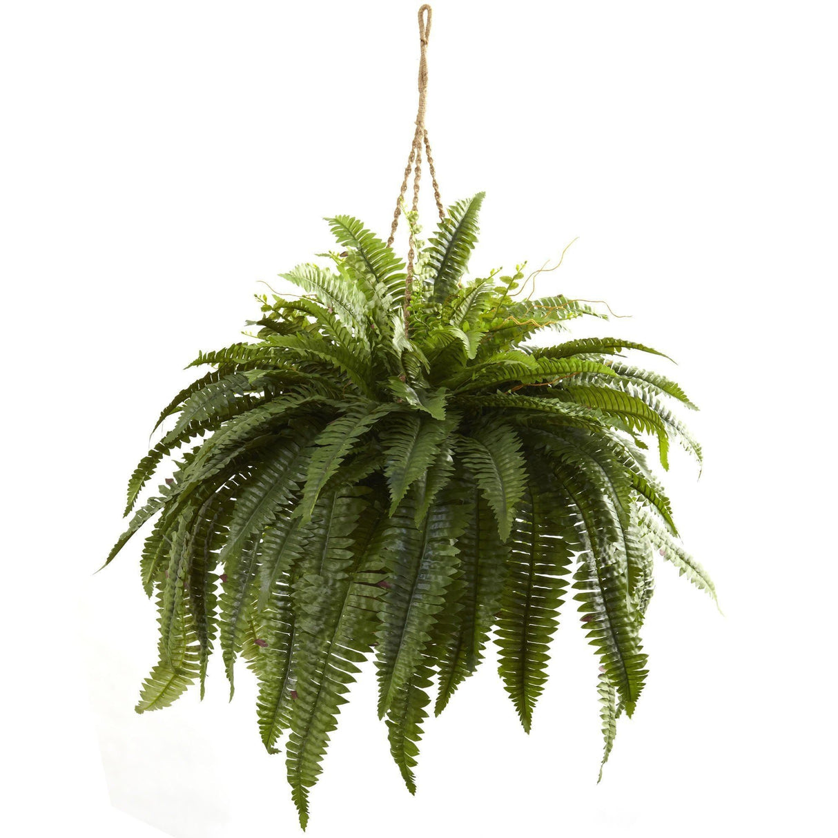 29" Artificial Double Giant Boston Fern Hanging Basket
