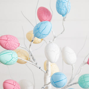 2' Pre-Lit Artificial Easter Egg Twig Tree with 24 LED Lights