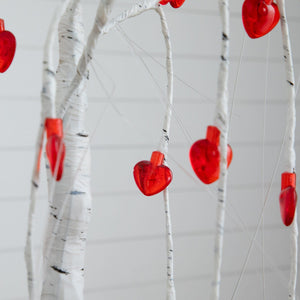 2' Pre-Lit Artificial Valentine's Day Willow Tree with 24 Heart Shaped LED Lights