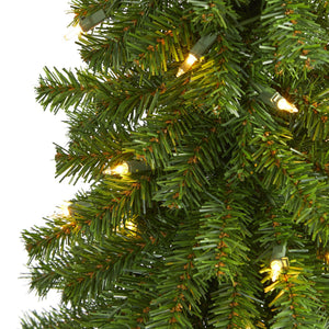 3' Alpine Artificial Christmas Tree with 50 Lights, 177 Bendable Branches and a Burlap Planter