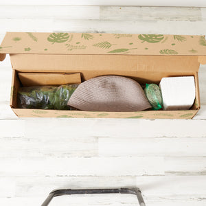 3’ Artificial Fiddle Leaf Fig Tree with Handmade Cotton & Jute Woven Planter DIY Kit - Set of 2