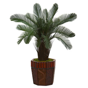 3’ Cycas Artificial Tree in Bamboo Planter