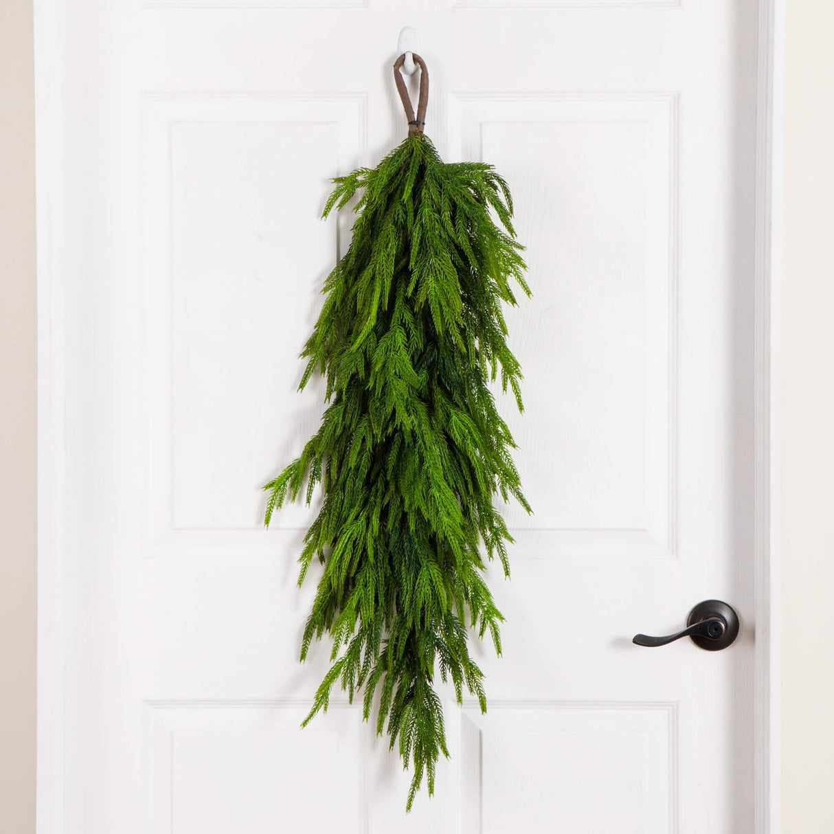 3' Artificial Real Touch Norfolk Island Pine Teardrop with Natural Look