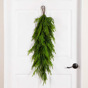 3' Artificial Real Touch Norfolk Island Pine Teardrop with Natural Look