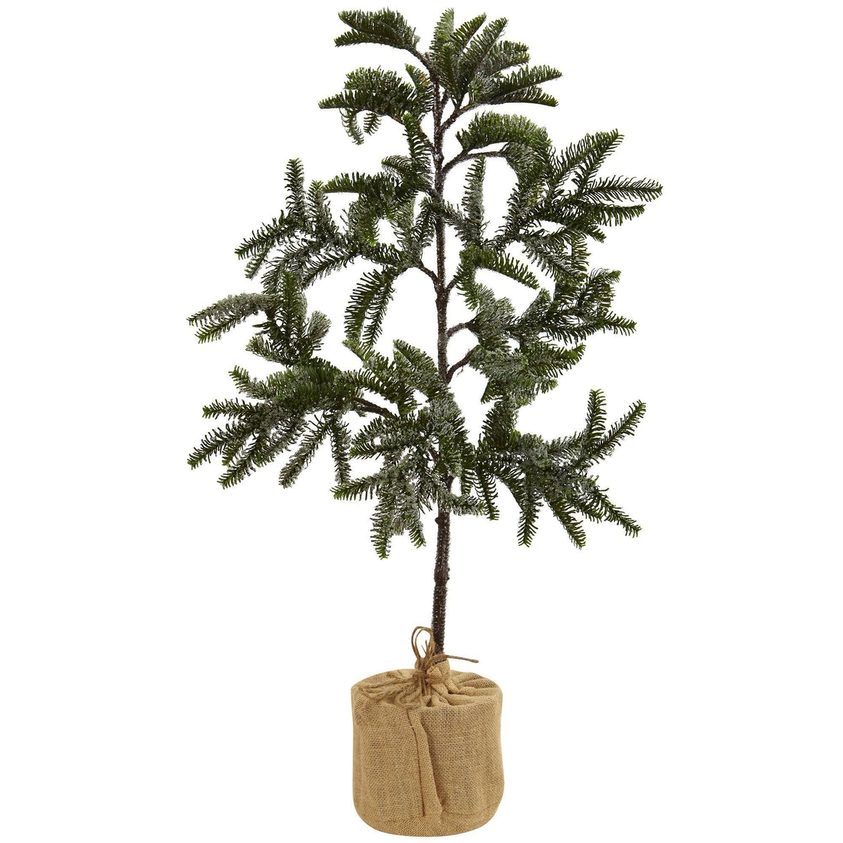 3’ Iced Pine Christmas Tree w/Burlap Base