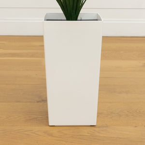 3’ UV Resistant Artificial Grass Plant in White Tower Planter (Indoor/Outdoor)