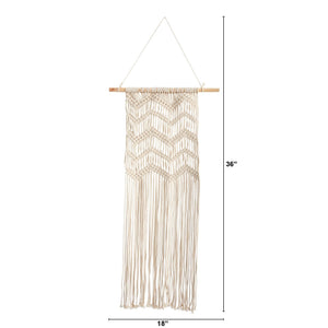 3’ x 1.5’ Boho Woven Macrame Wall Hanging Decor
