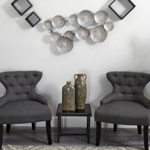 3’ x 2’ Galvanized Textured Plates Antique Wall Art