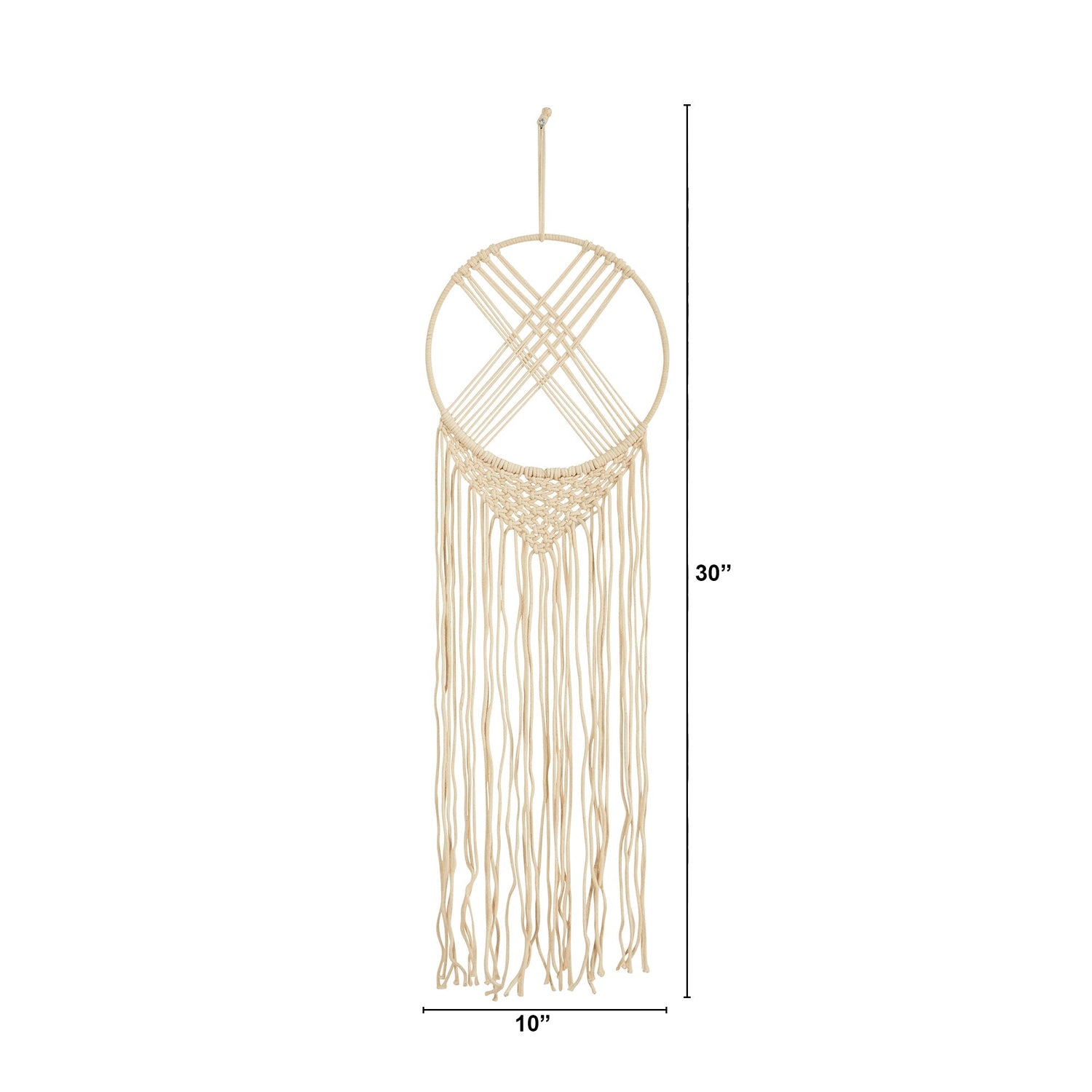 30” Boho Chic Woven Dreamcatcher Macrame Wall Art Décor