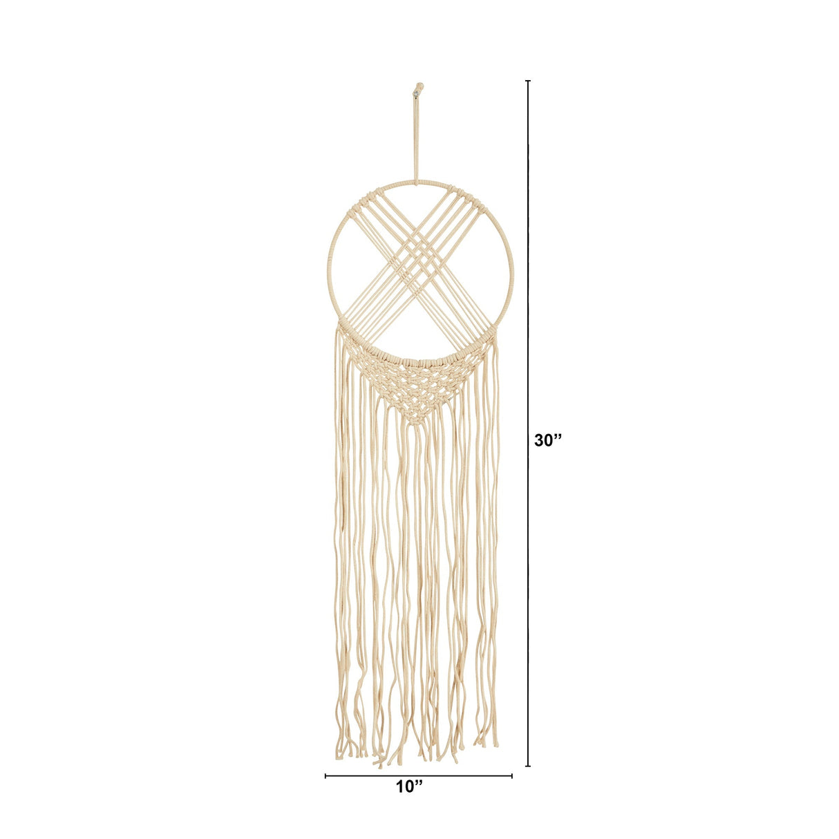 30” Boho Chic Woven Dreamcatcher Macrame Wall Art Décor