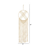 30” Boho Chic Woven Dreamcatcher Macrame Wall Art Décor