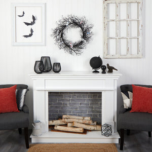 30" Halloween Gazing Eyeballs Twig Wreath