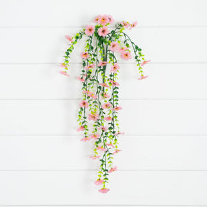 30" UV Resistant Artificial Daisy Hanging Plant (Indoor/Outdoor) - Set of 6