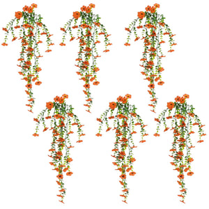 30" UV Resistant Artificial Daisy Hanging Plant (Indoor/Outdoor) - Set of 6