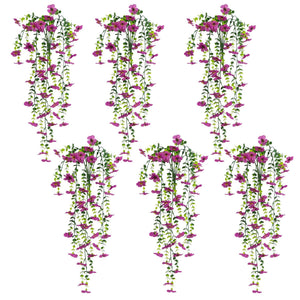 30" UV Resistant Artificial Daisy Hanging Plant (Indoor/Outdoor) - Set of 6