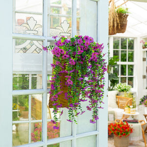 30" UV Resistant Artificial Daisy Hanging Plant (Indoor/Outdoor) - Set of 6