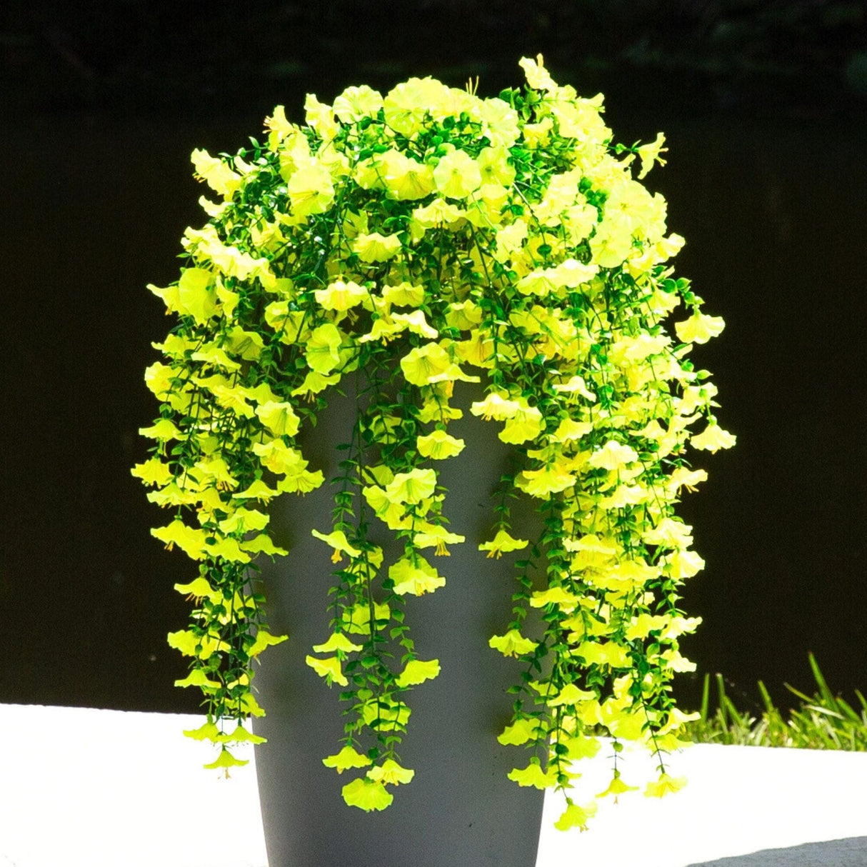 30" UV Resistant Artificial Morning Glory Hanging Plant (Indoor/Outdoor) - Set of 6