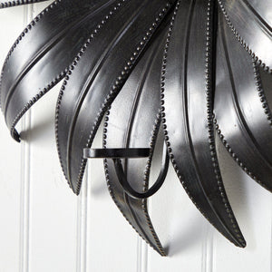 30” x 30” Brushed Metal Daisy Flower Sconce Candle Holder Wall Art Decor