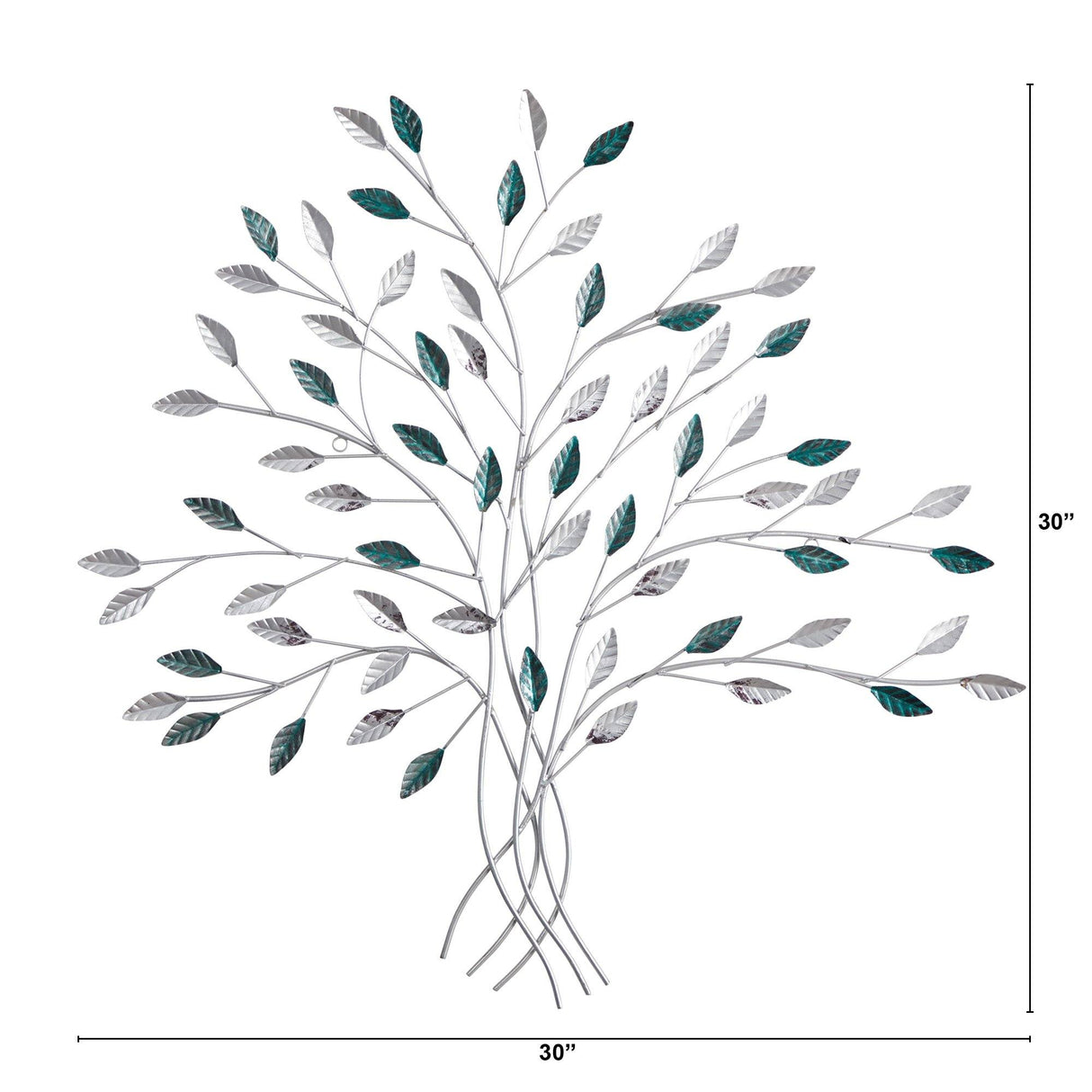 30” x 30” Hand-Painted Metal Tree of Life Wall Art Decor