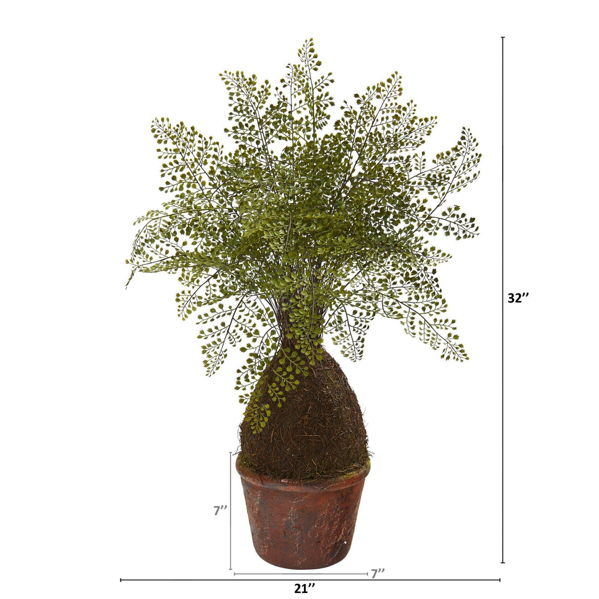32” Maiden Hair Fern Artificial Plant in Decorative Planter