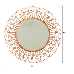 34” Scalloped Mirror Wall Decor
