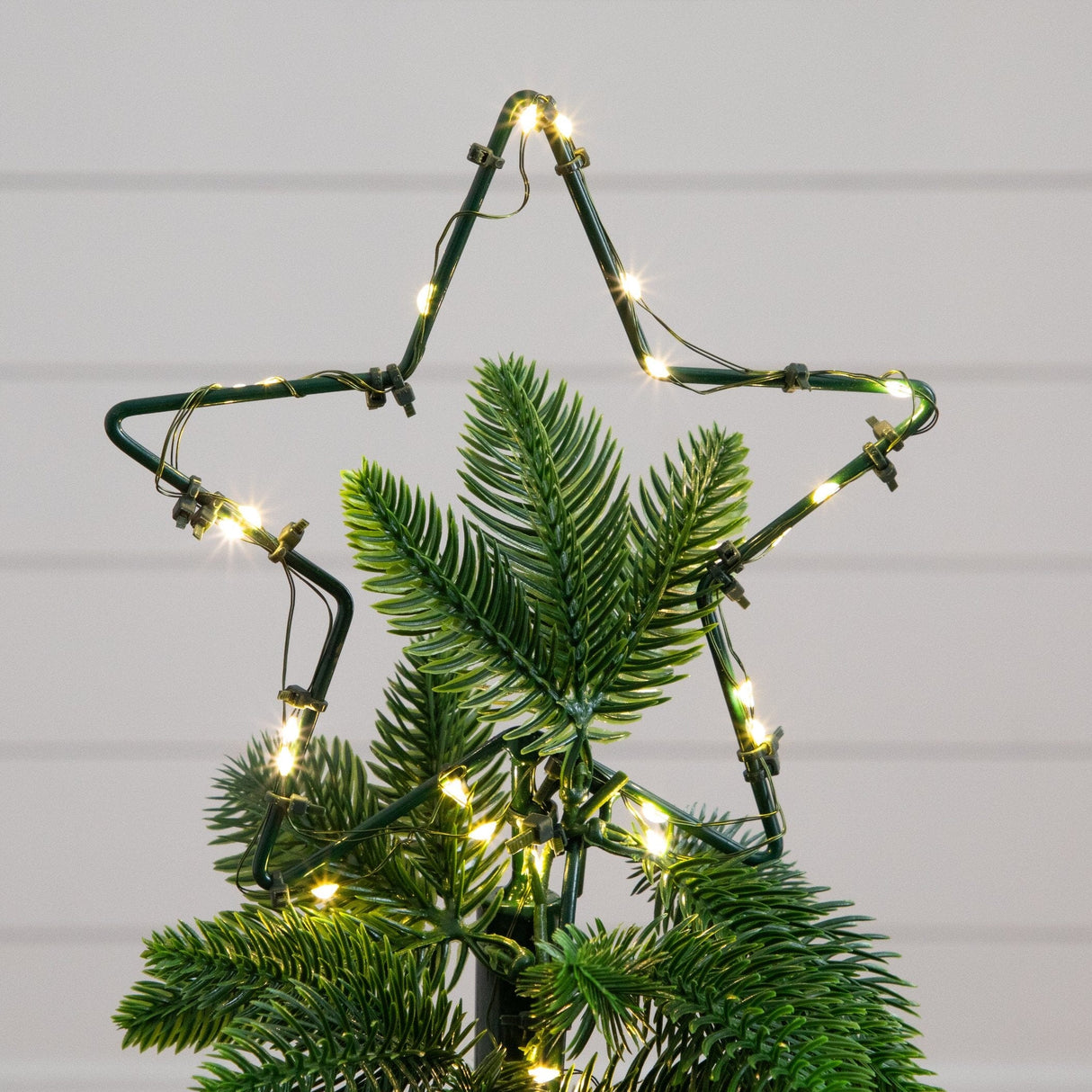 34" UV Resistant Pre-Lit Artificial Spiral Pop Up Christmas Tree with 45 LED Lights and Bow Topper (Indoor/Outdoor)
