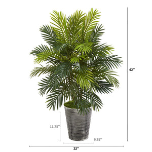 3.5’ Areca Palm Artificial Plant in Tin Planter