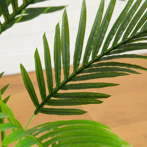 3.5' Artificial Areca Palm Tree in White Round Planter