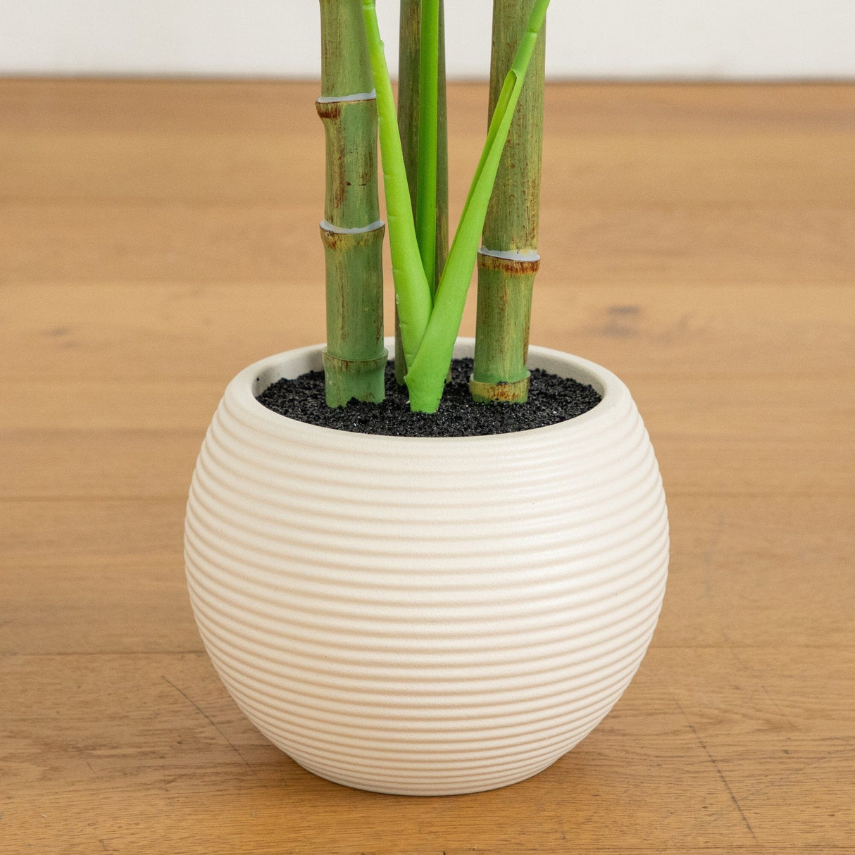 3.5' Artificial Monstera Tree in White Round Planter