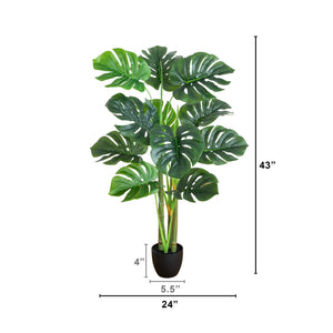 3.5' Artificial Monstera Tree