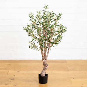 3.5’ Artificial Olive Tree with Lush Design