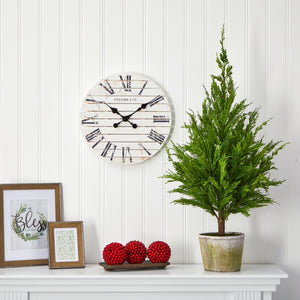 3.5’ Cedar Pine “Natural Look” Artificial Tree in Decorative Planter