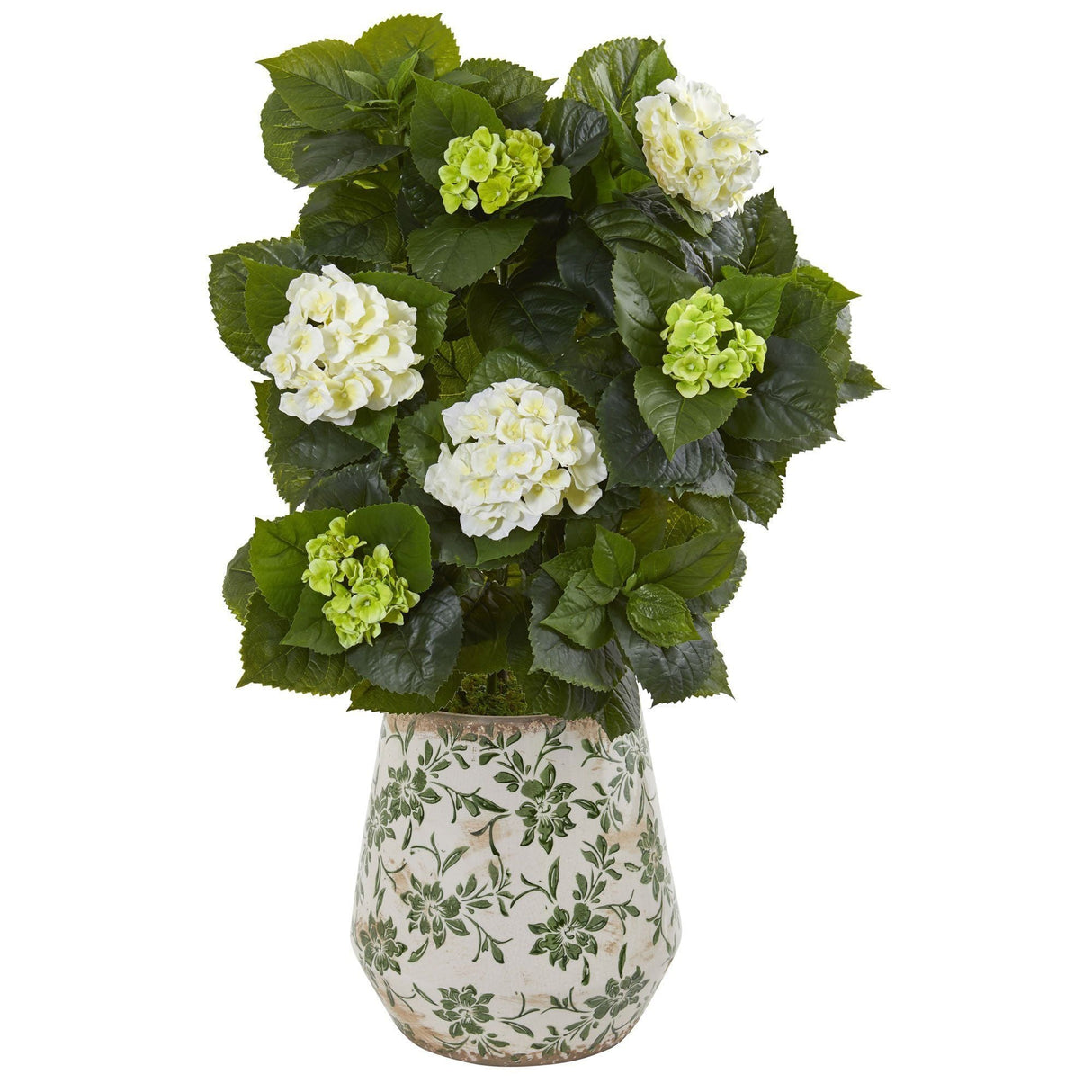 35” Hydrangea Artificial Plant in Decorative Vase