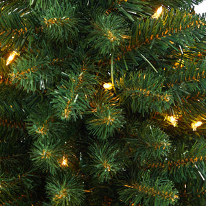 3.5’ Northern Rocky Spruce Artificial Christmas Tree with 50 Clear Lights and 154 Bendable Branches in Sand Colored Urn